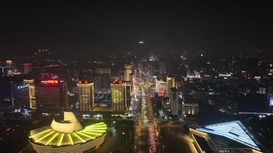 广东省东莞市民盈国贸中心夜景